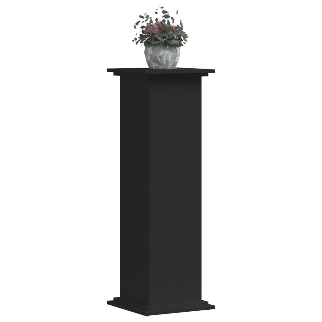 vidaXL Plantenstandaard 33x33x100 cm bewerkt hout zwart afbeelding