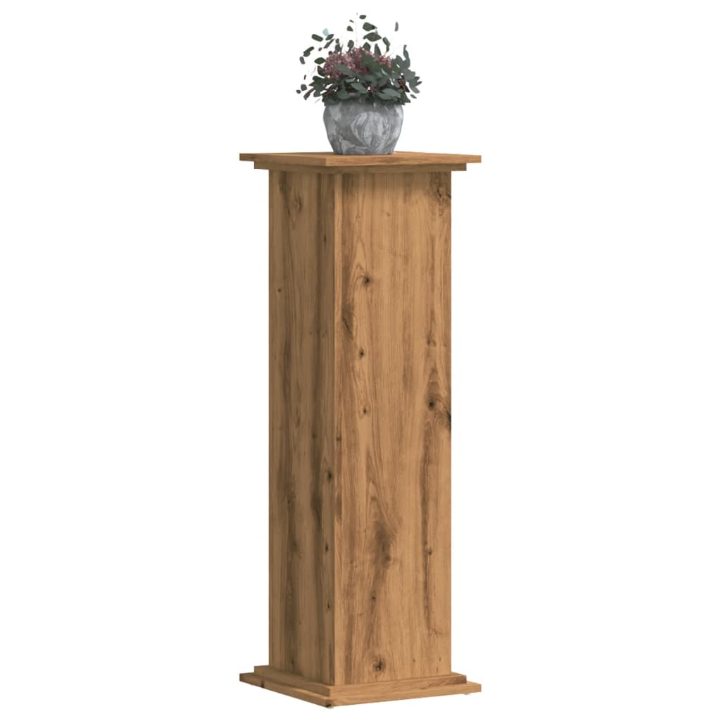 vidaXL Plantenstandaard 33x33x100 cm bewerkt hout artisanaal eiken afbeelding