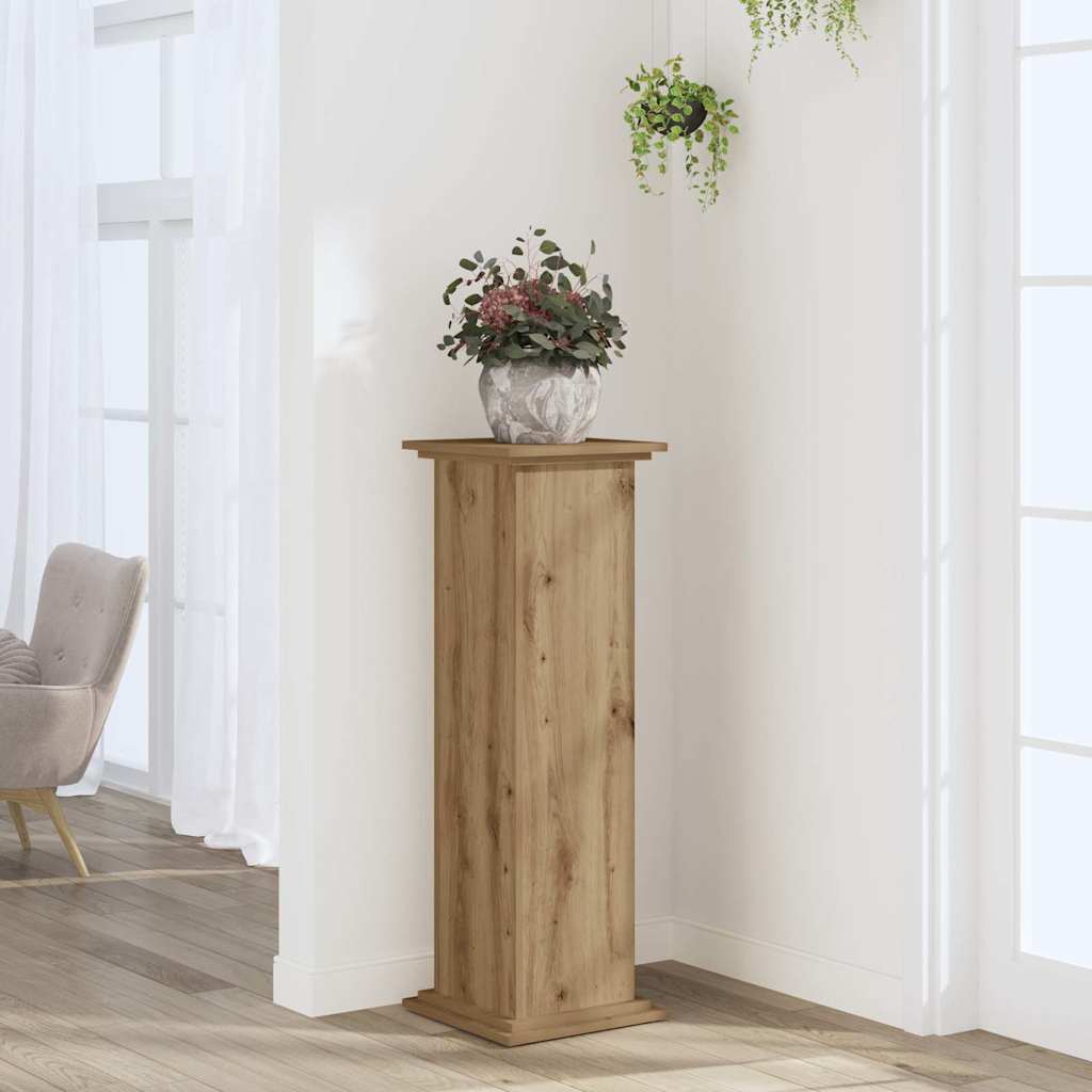 vidaXL Pflanzenständer Artisan-Eiche 33x33x100 cm Holzwerkstoff