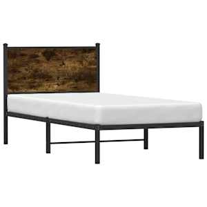Kovový rám postele bez matrace kouřový dub 75 x 190 cm - obrázek 4