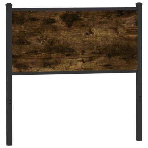 vidaXL vahetatav voodipeats, suitsutatud tamm, 75 cm, tehispuit ja teras