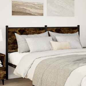 vidaXL Uzglavlje dimljena boja hrasta 150 cm konstruirano drvo i čelik