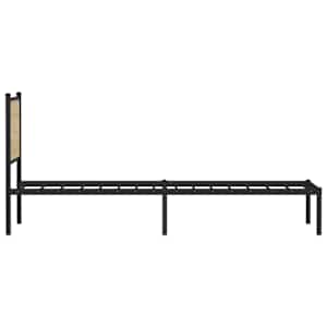 Kovový rám postele bez matrace dub sonoma 75 x 190 cm - obrázek 6