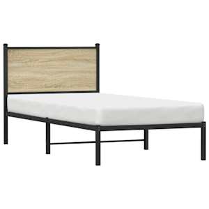 Kovový rám postele bez matrace dub sonoma 80 x 200 cm - obrázek 4