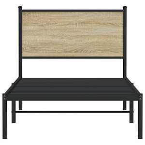 Kovový rám postele bez matrace dub sonoma 80 x 200 cm - obrázek 5