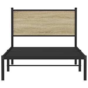 Kovový rám postele bez matrace dub sonoma 107 x 203 cm - obrázek 5