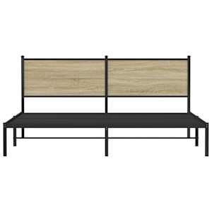 Kovový rám postele bez matrace dub sonoma 180 x 200 cm - obrázek 5