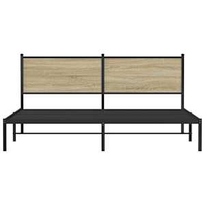 Kovový rám postele bez matrace dub sonoma 183 x 213 cm - obrázek 5