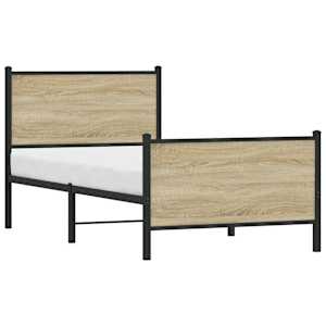 Kovový rám postele bez matrace dub sonoma 90 x 190 cm - obrázek 4