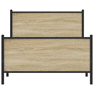 Kovový rám postele bez matrace dub sonoma 107 x 203 cm - obrázek 5