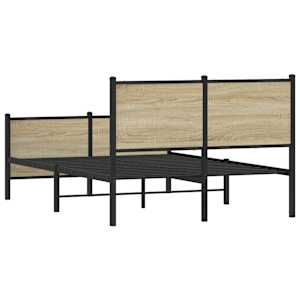 Kovový rám postele bez matrace dub sonoma 120 x 190 cm - obrázek 7