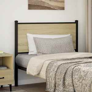 vidaXL Kopfteil Sonoma-Eiche 107 cm Holzwerkstoff und Stahl