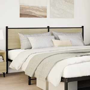 vidaXL S&auml;ngynp&auml;&auml;ty Sonoma-tammi 160 cm tekninen puu ja ter&auml;s