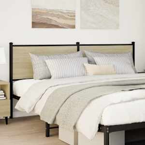 vidaXL T&ecirc;te de lit sonoma 180 cm bois d'ing&eacute;nierie et acier