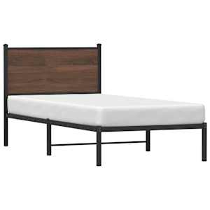 Kovový rám postele bez matrace hnědý dub 75 x 190 cm - obrázek 4