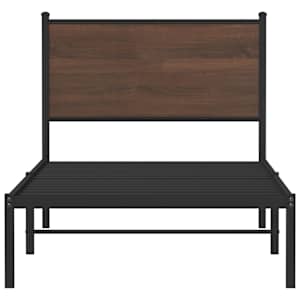 Kovový rám postele bez matrace hnědý dub 75 x 190 cm - obrázek 5