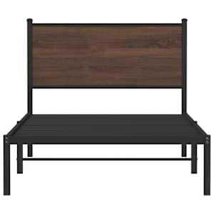 Kovový rám postele bez matrace hnědý dub 107 x 203 cm - obrázek 5