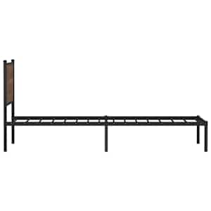 Kovový rám postele bez matrace hnědý dub 107 x 203 cm - obrázek 6