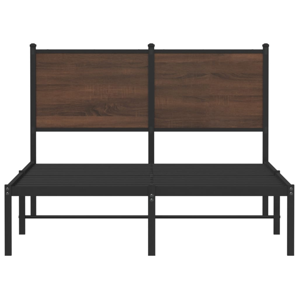 vidaXL Bedframe zonder matras metaal bruin eikenkleurig 120x200 cm, foto 4