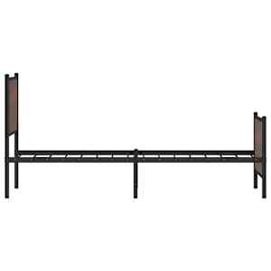 Kovový rám postele bez matrace hnědý dub 75 x 190 cm - obrázek 6