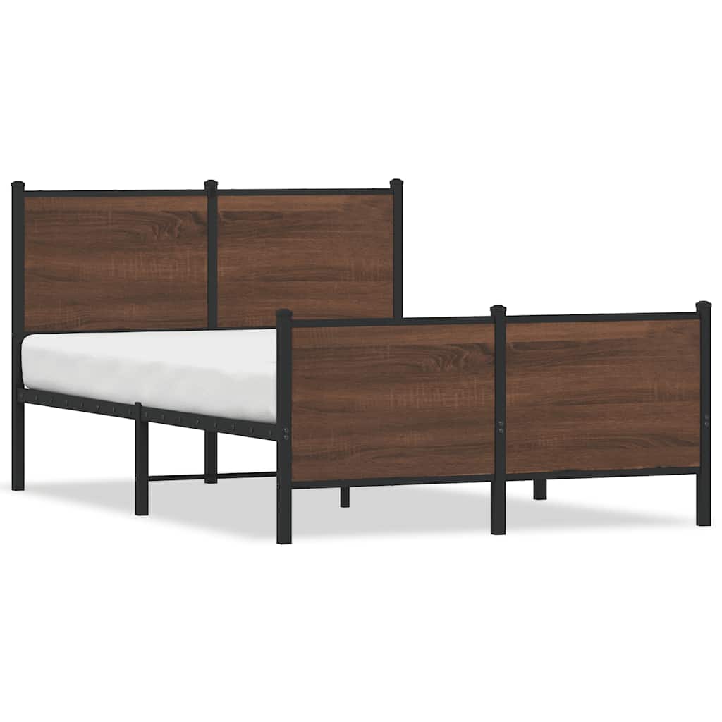 vidaXL Bedframe zonder matras metaal bruin eikenkleurig 120x200 cm, foto 3