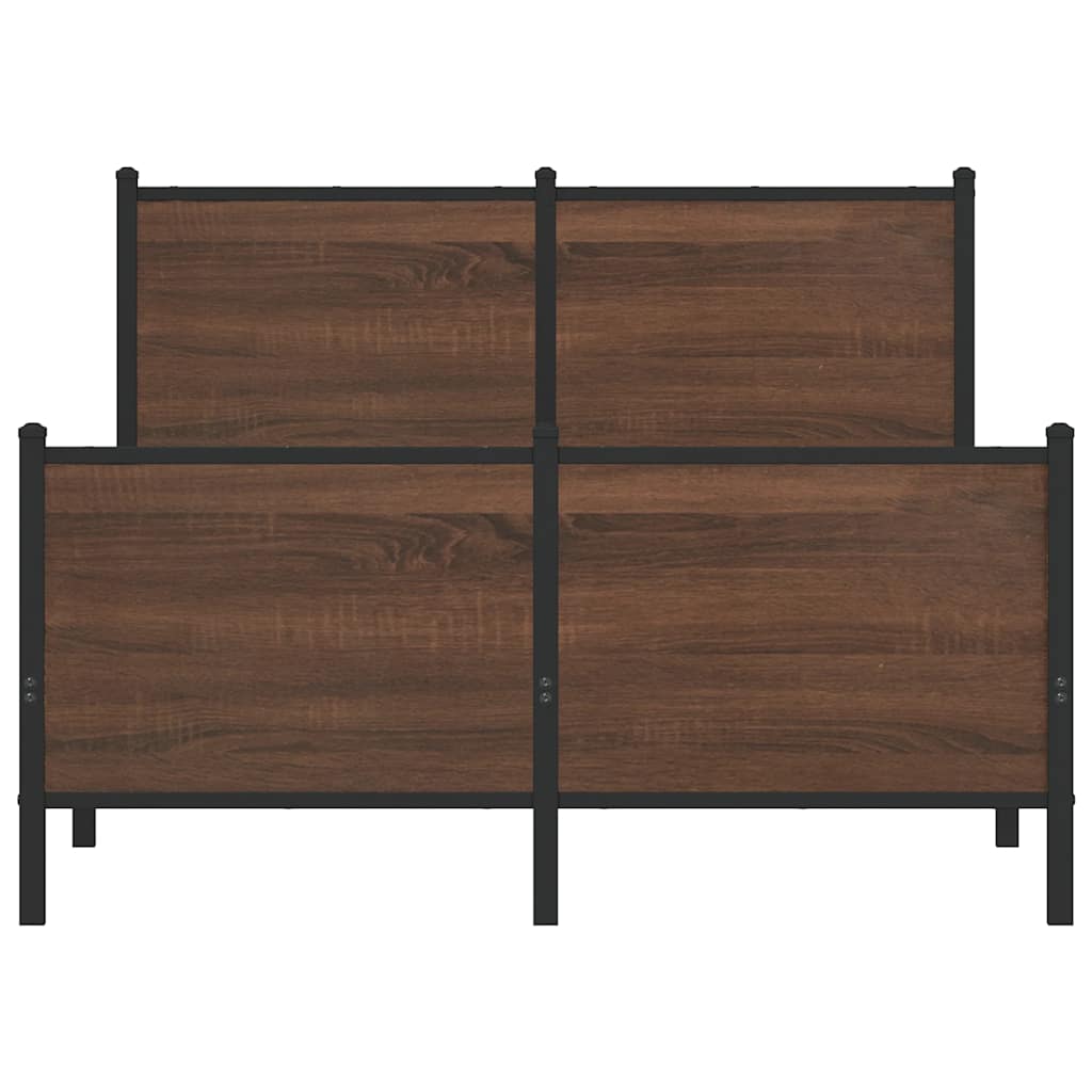 vidaXL Bedframe zonder matras metaal bruin eikenkleurig 120x200 cm, foto 4
