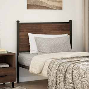 vidaXL Čelo postele hněd&yacute; dub 80 cm kompozitn&iacute; dřevo a ocel