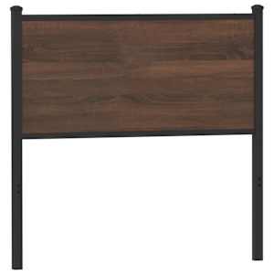 Nadomestno vzglavje rjavi hrast 90 cm inženirski les in jeklo