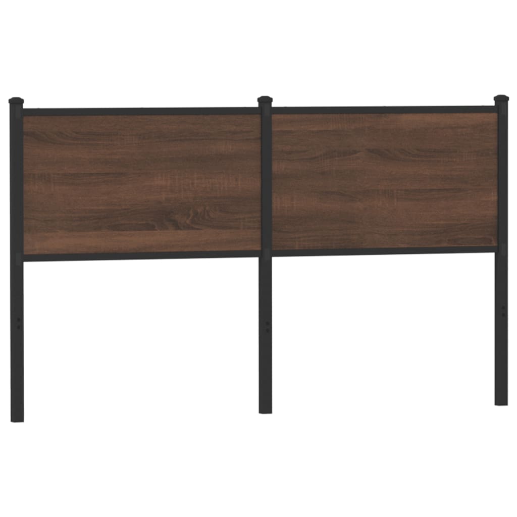 vidaXL Vervangend hoofdbord 150 cm bewerkt hout en staal bruin eikenkleurig, foto 3