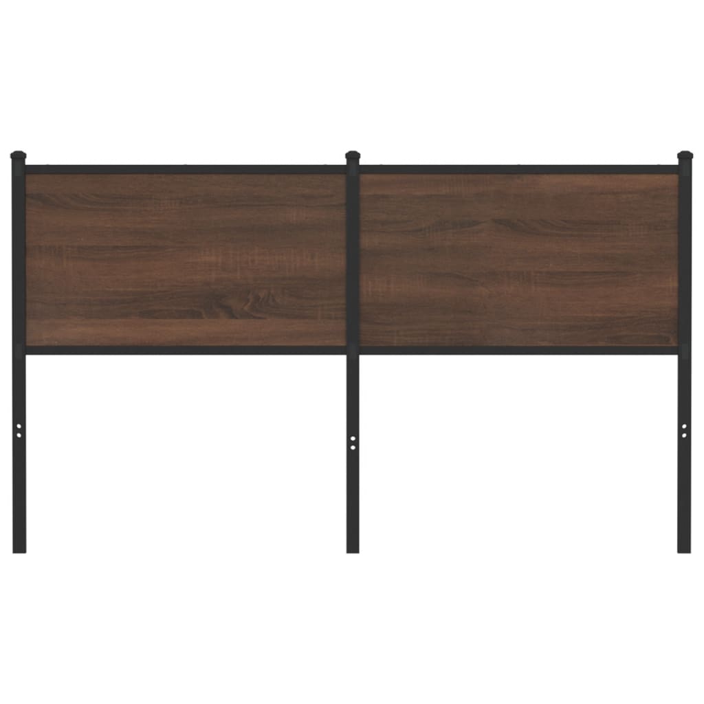 vidaXL Vervangend hoofdbord 150 cm bewerkt hout en staal bruin eikenkleurig, foto 2