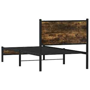 Kovový rám postele bez matrace kouřový dub 75 x 190 cm - obrázek 7