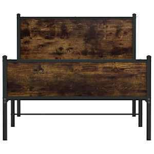 Kovový rám postele bez matrace kouřový dub 107 x 203 cm - obrázek 5