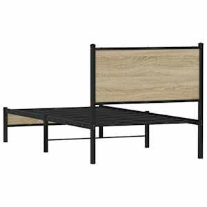 Kovový rám postele bez matrace dub sonoma 90 x 200 cm - obrázek 7