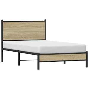 Kovový rám postele bez matrace dub sonoma 107 x 203 cm - obrázek 4