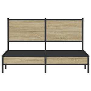 Kovový rám postele bez matrace dub sonoma 137x190 cm - obrázek 5