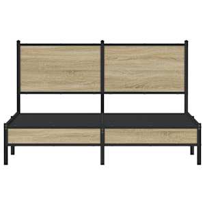 Kovový rám postele bez matrace dub sonoma 140 x 190 cm - obrázek 5
