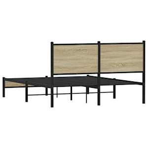 Kovový rám postele bez matrace dub sonoma 140 x 190 cm - obrázek 7