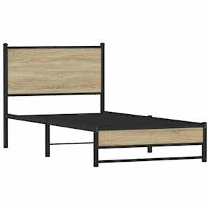 Kovový rám postele bez matrace dub sonoma 80 x 200 cm - obrázek 3