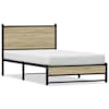 vidaXL metallist voodiraam ilma madratsita Sonoma tamm 100x190 cm