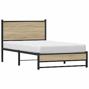 Kovový rám postele bez matrace dub sonoma 107 x 203 cm - obrázek 4