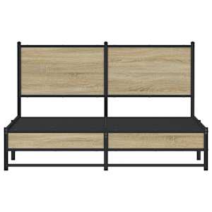 Kovový rám postele bez matrace dub sonoma 140 x 190 cm - obrázek 5