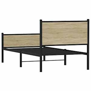 Kovový rám postele bez matrace dub sonoma 80 x 200 cm - obrázek 7