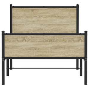Kovový rám postele bez matrace dub sonoma 107 x 203 cm - obrázek 5
