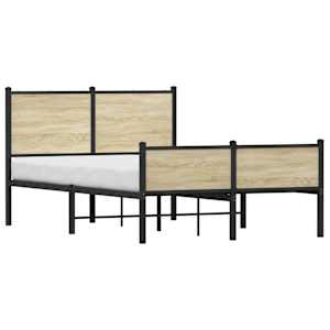 Kovový rám postele bez matrace dub sonoma 120 x 190 cm - obrázek 4
