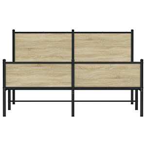Kovový rám postele bez matrace dub sonoma 140 x 190 cm - obrázek 5