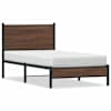vidaXL Metallist voodiraam ilma madratsita Pruun tamm 75x190 cm
