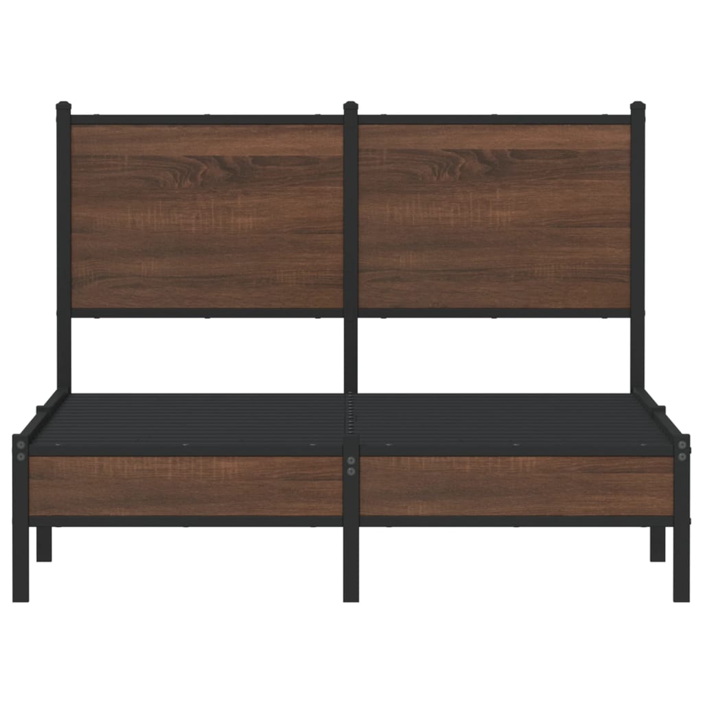 vidaXL Bedframe zonder matras metaal bruin eikenkleurig 120x200 cm, foto 4