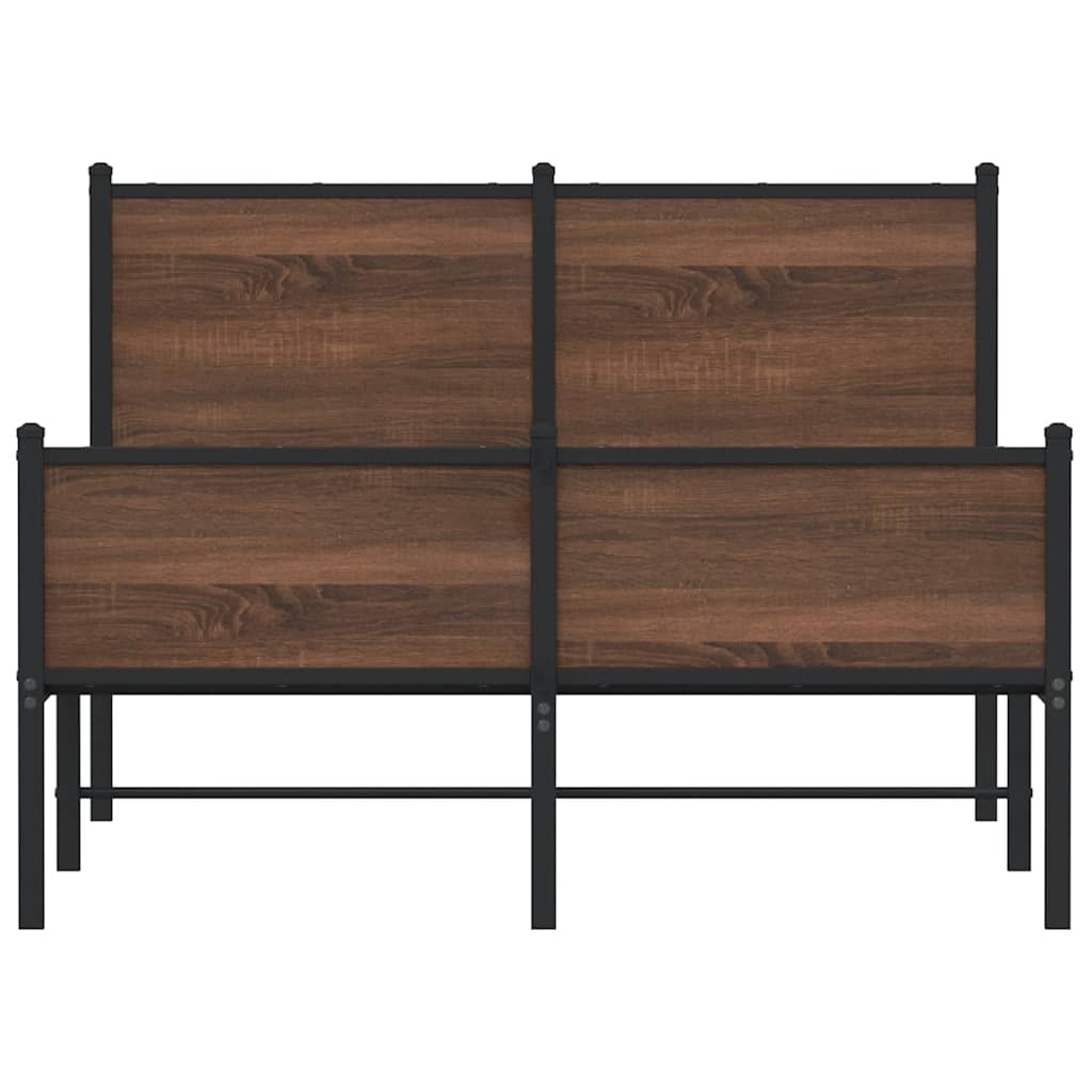 vidaXL Bedframe zonder matras metaal bruin eikenkleurig 120x190 cm, foto 4