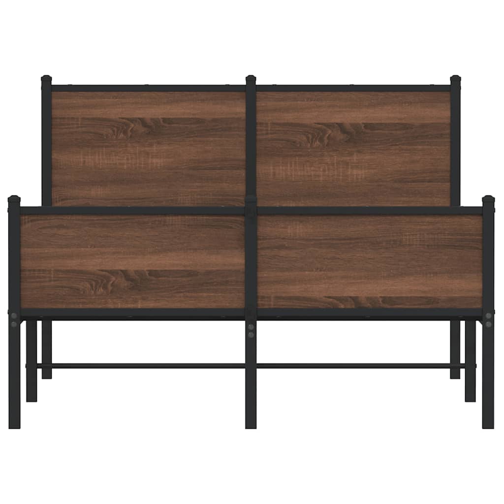 vidaXL Bedframe zonder matras metaal bruin eikenkleurig 120x200 cm, foto 4