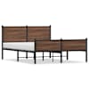 vidaXL metallist voodiraam ilma madratsita pruun tamm 137x190 cm